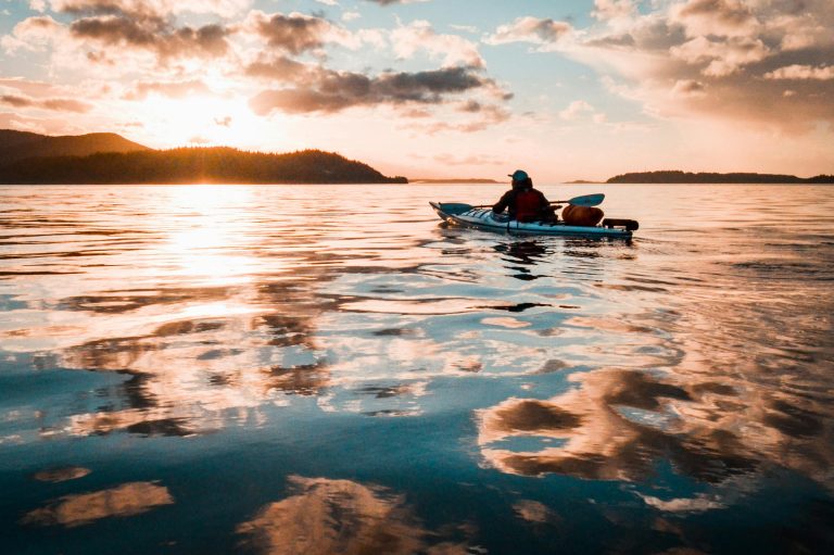 coastal kayak tour in massachusetts sunset