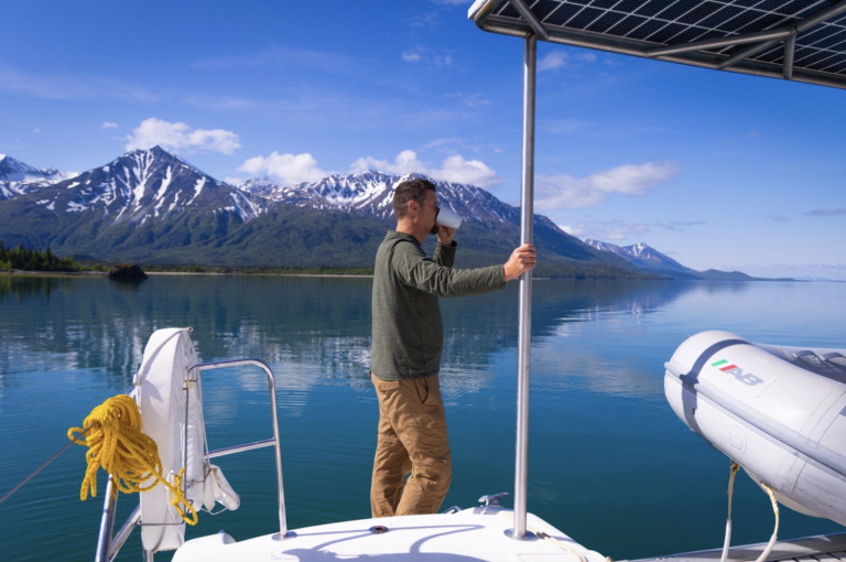 alaska charter boat with endless views of Lake Clark National Park