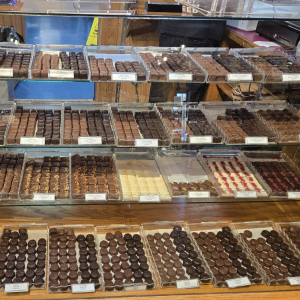 Alaska wild berries products chocolate selection in a case